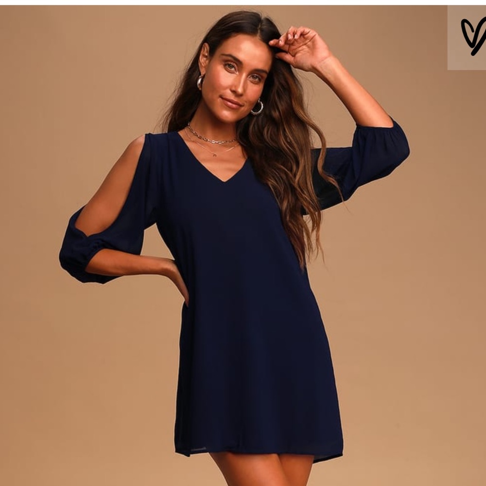 Lulus Shifting Dears Black Long Sleeve Dress